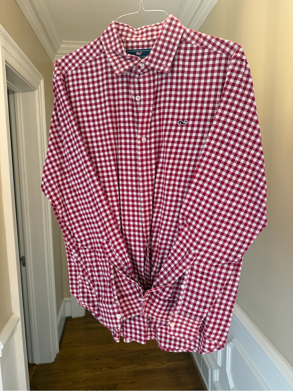 Vineyard Vines Red & White Gingham Button-Up Shirt